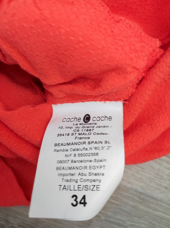 Jupe corail Cache-cache XS - photo numéro 4