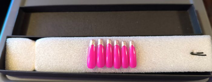 Press on nails rose argent - photo numéro 2