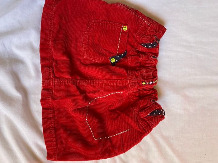 Jupe rouge en velours - photo numéro 3