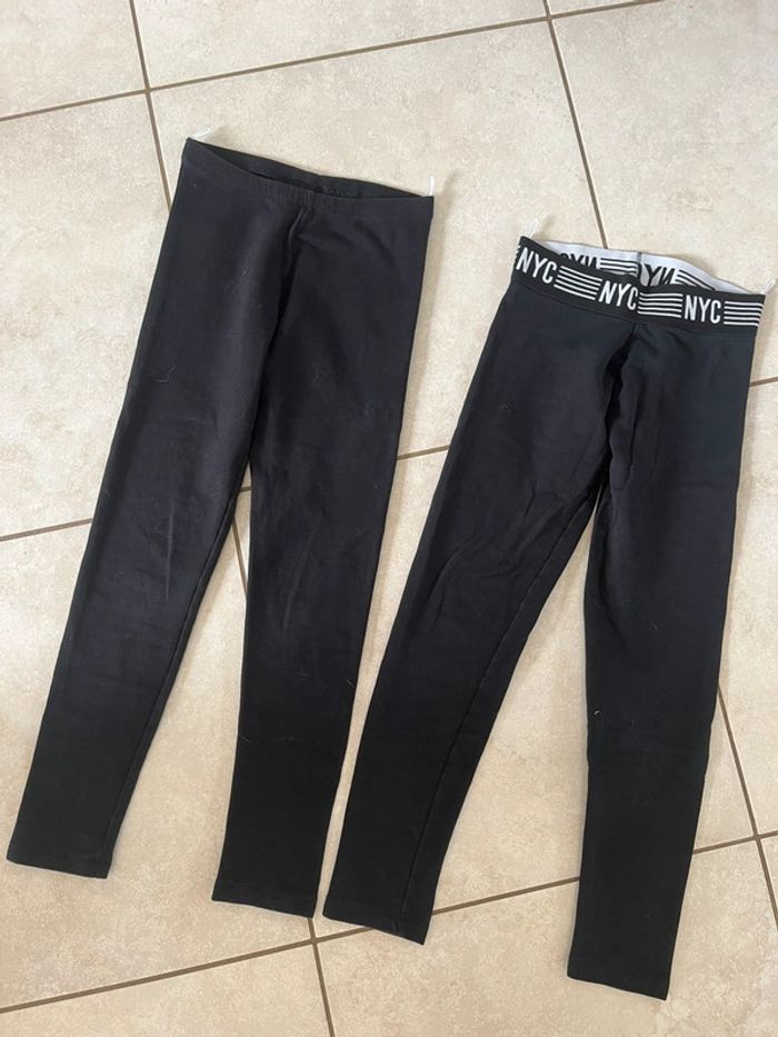 2 leggings C&A 11 ans  ( hiver et été )