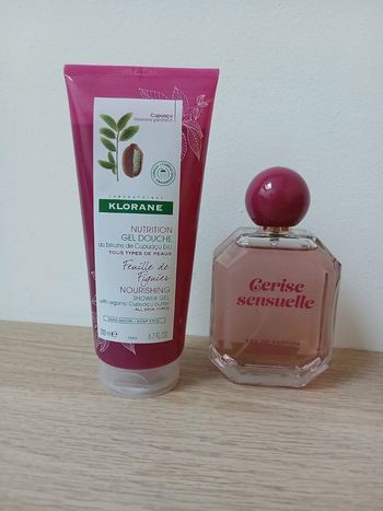 Parfum Cerise sensuelle + gel douche klorane neuf