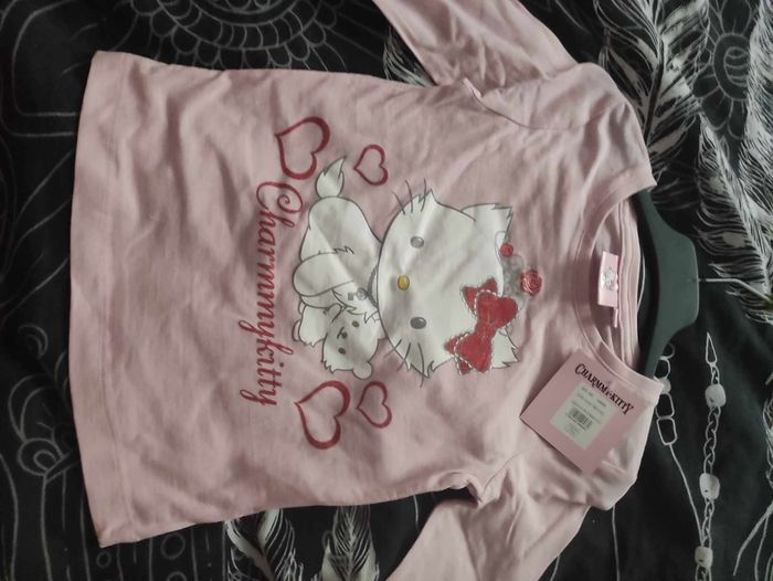 tee shirt rose,Charmmy Kitty