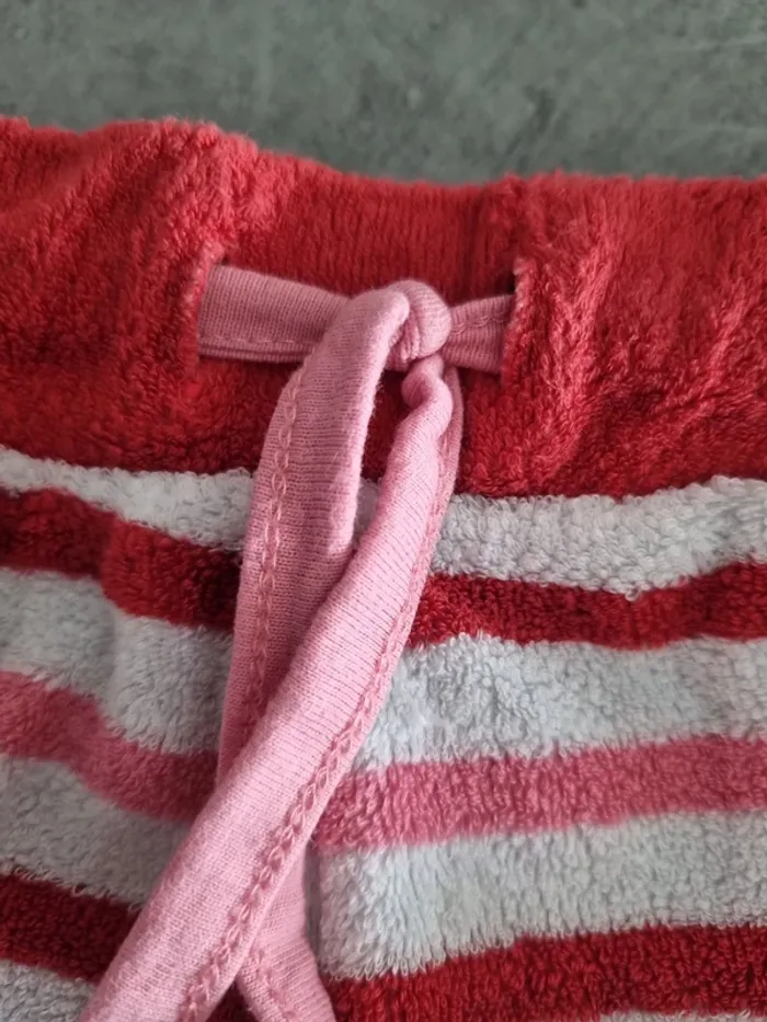 Short éponge à poches enfant - Taille 7 ans (122cm) - Sergent Major - Rouge et blanc - photo numéro 6