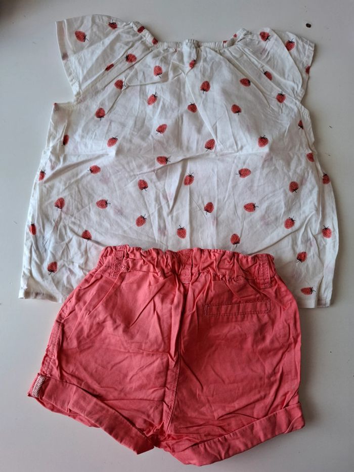 Ensemble haut + short H&M taille 12 mois - photo numéro 2