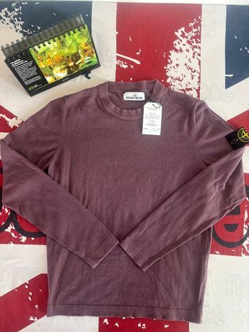 Sweat Stone Island taille S rouge bordeaux