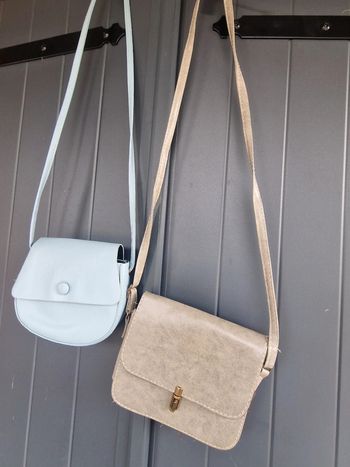 Lot petits sac bandoulière gris et bleu