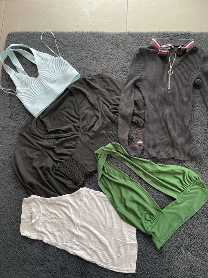 Lot hauts fille XS 14-16 ans