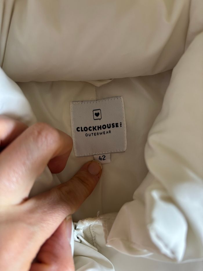 Doudoune longue blanche Clockhouse - photo numéro 3