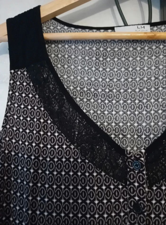 Combinaison noire et marron avec dentelle - photo numéro 3