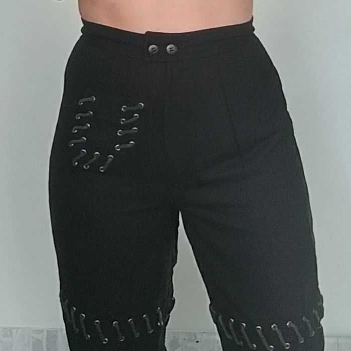 Pantalon large taille haute punk taille 38/40 - photo numéro 2