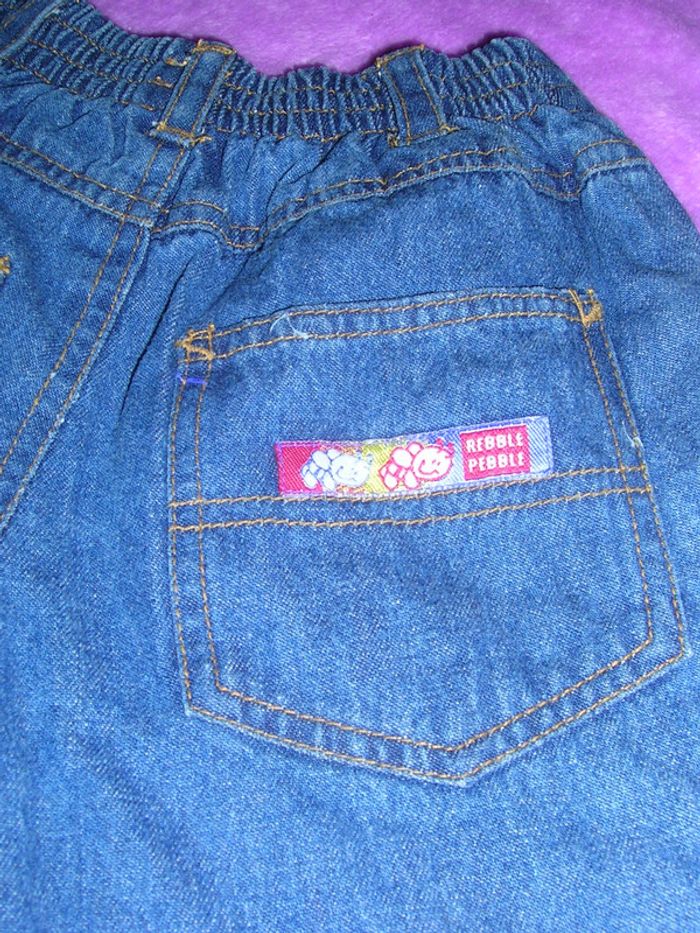 pantalon en jeans bleu "rebble pebble" 6 mois - photo numéro 3