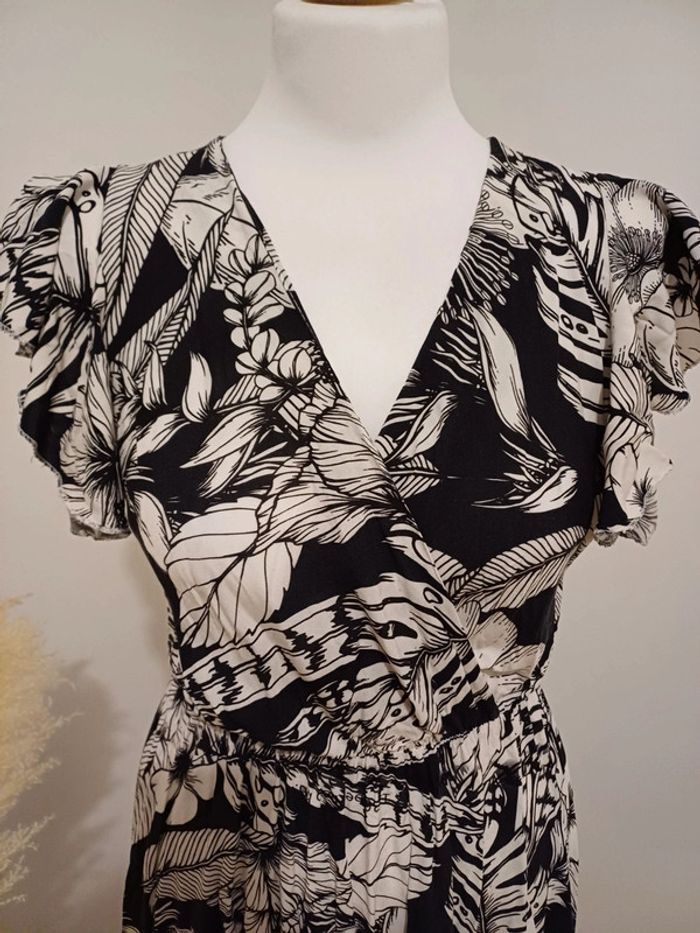 Robe longue Fleurie asymétrique Italian Style taille S 36 - photo numéro 2