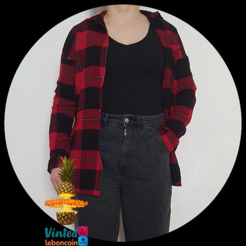 Chemise à carreaux rouge