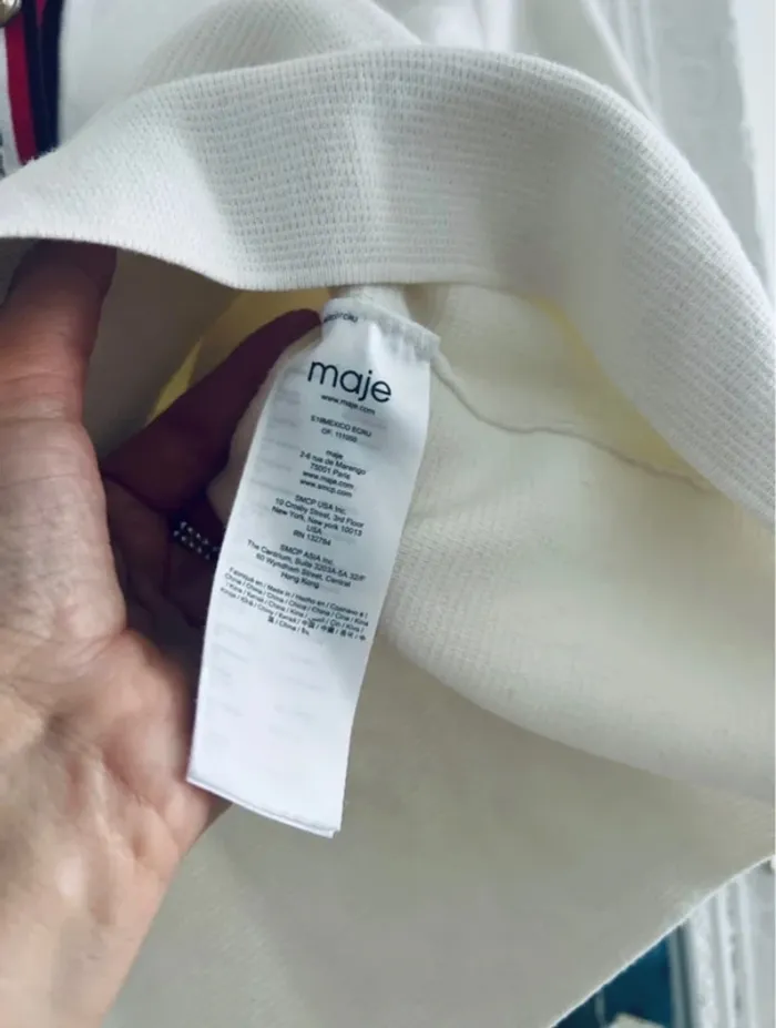 Jolie haut femme Maje Écru détail col taille 2 - photo numéro 4
