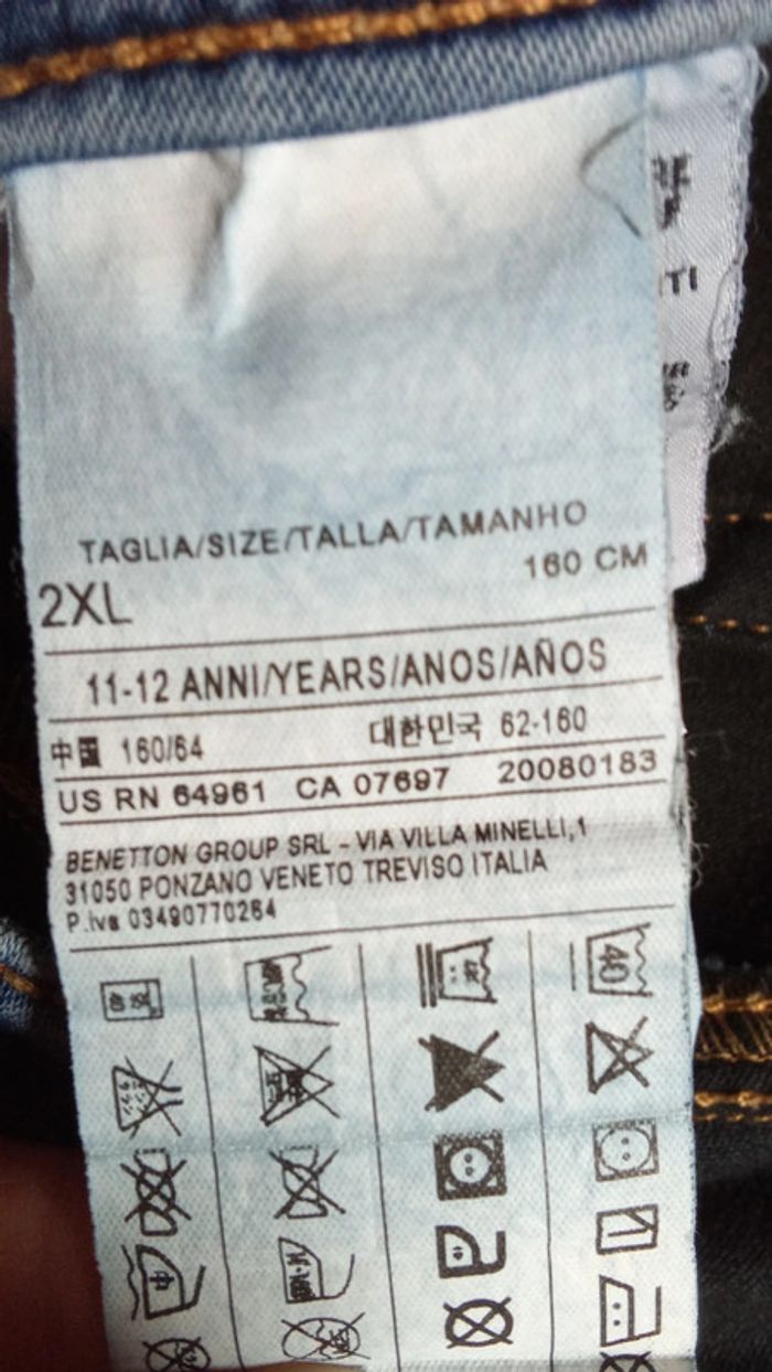 Jean skinny Benetton 12 ans / 2XL (160 cm) - photo numéro 7