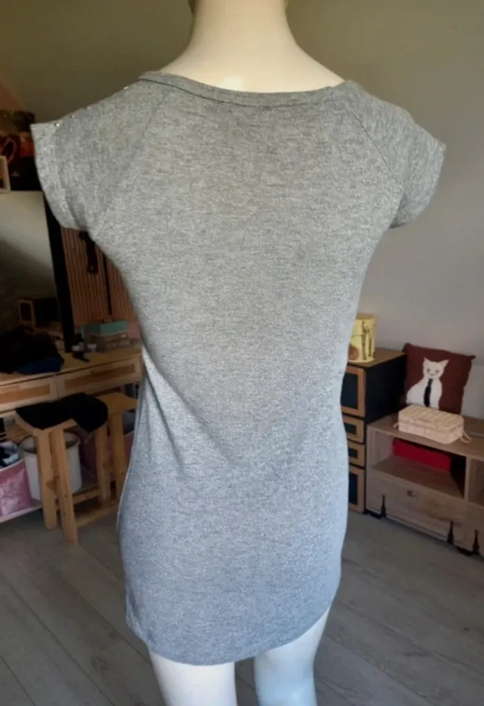 Tees short long avec strass taille 36 - photo numéro 4