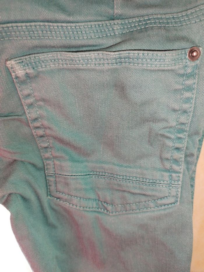Pantalon jean vert menthe - coupe slim 5 Ans - photo numéro 10
