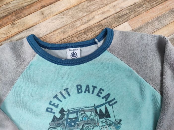 Pyjama velours Petit Bateau et tee-shirt manches courtes 4 ans - photo numéro 4