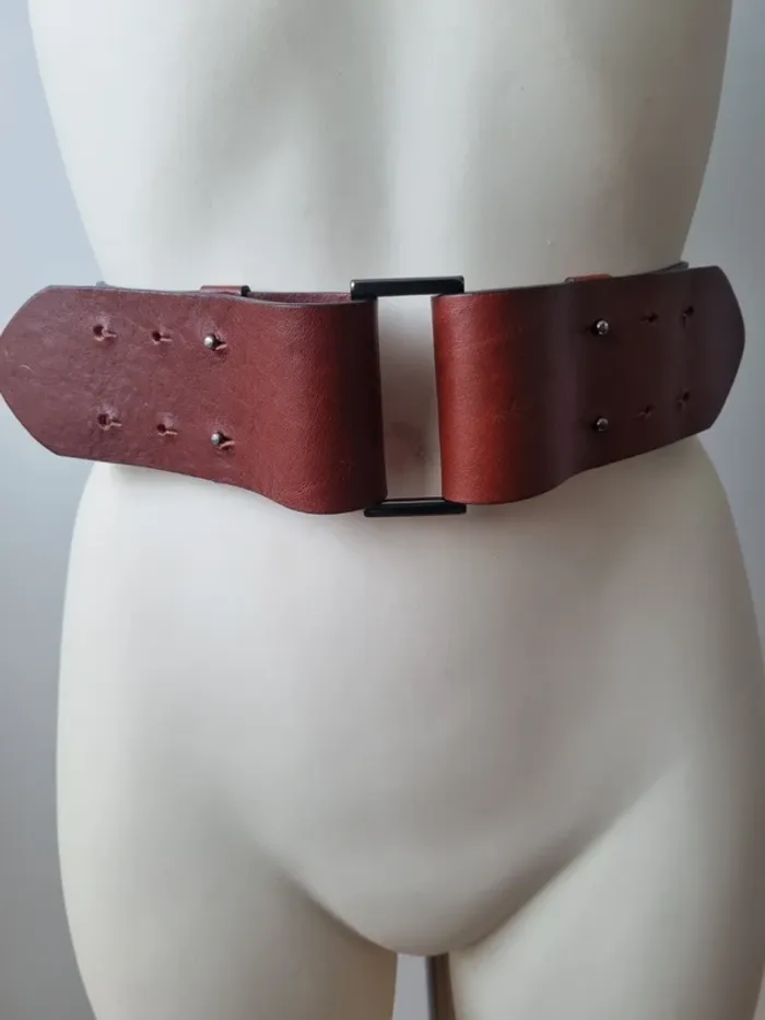 Ceinture en cuir marron neuve Caroll - photo numéro 8