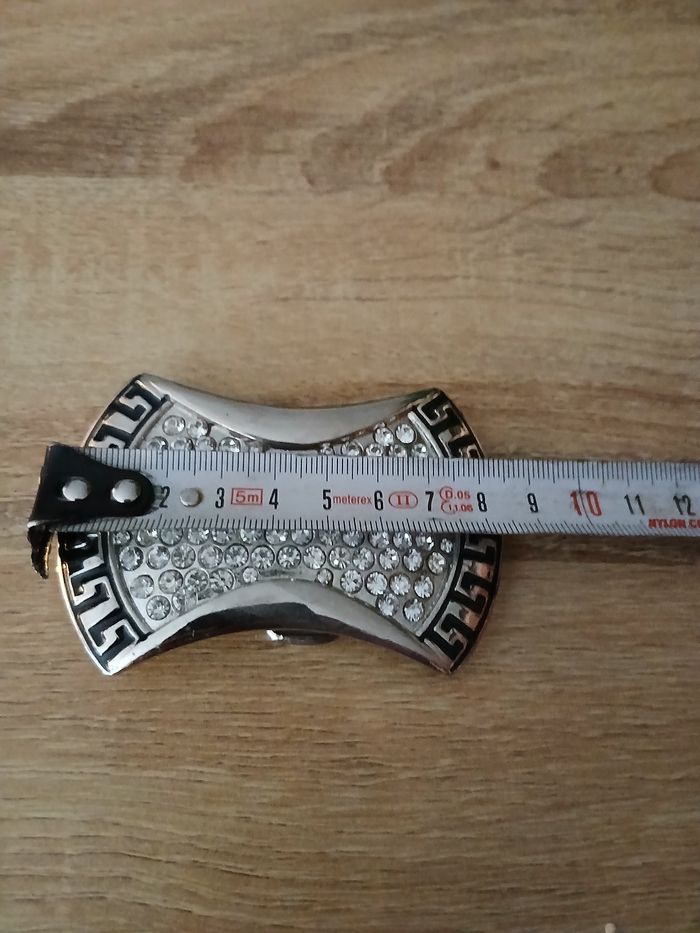 Boucle de ceinture strass et métal argenté - photo numéro 4