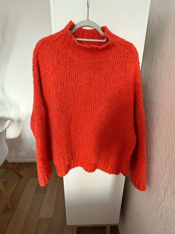 pull en laine orange