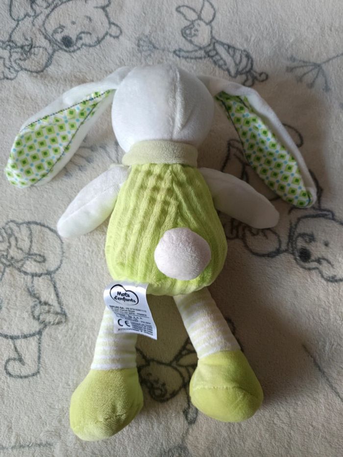 Peluche lapin vert - photo numéro 4