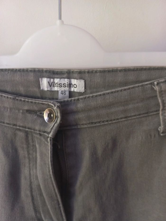 Pantacourt jeans gris - photo numéro 3