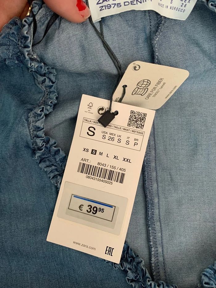 robe d'ete Zara Basic bleu taille S - photo numéro 5
