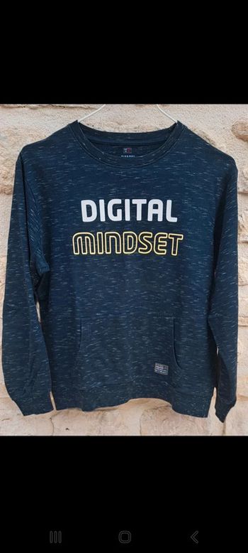 Sweat gris foncé Tiffosi taille 13/14 ans