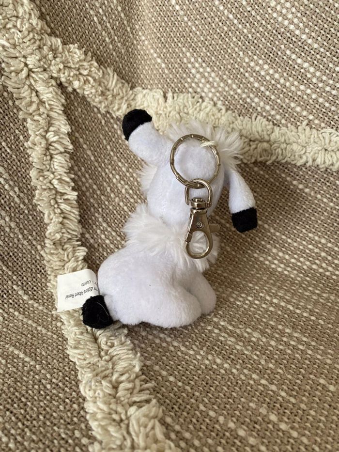 Peluche doudou porte clé 10cm Astérix et obelix idefix chien blanc très bon état - photo numéro 3