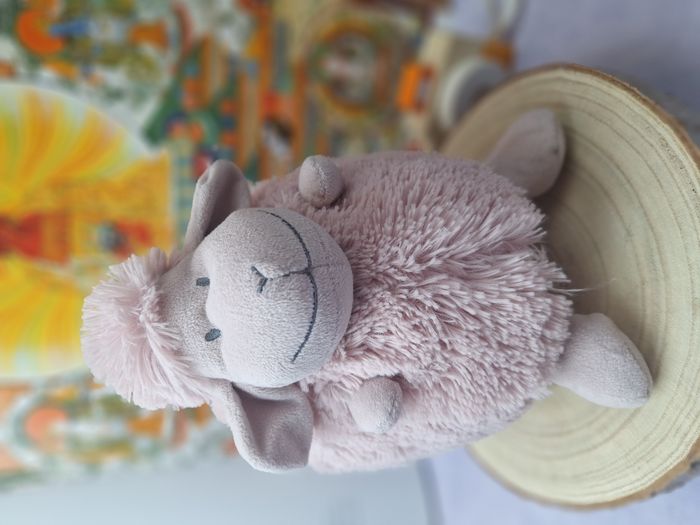 Peluche mouton rose boule tout doux à câliner - photo numéro 9