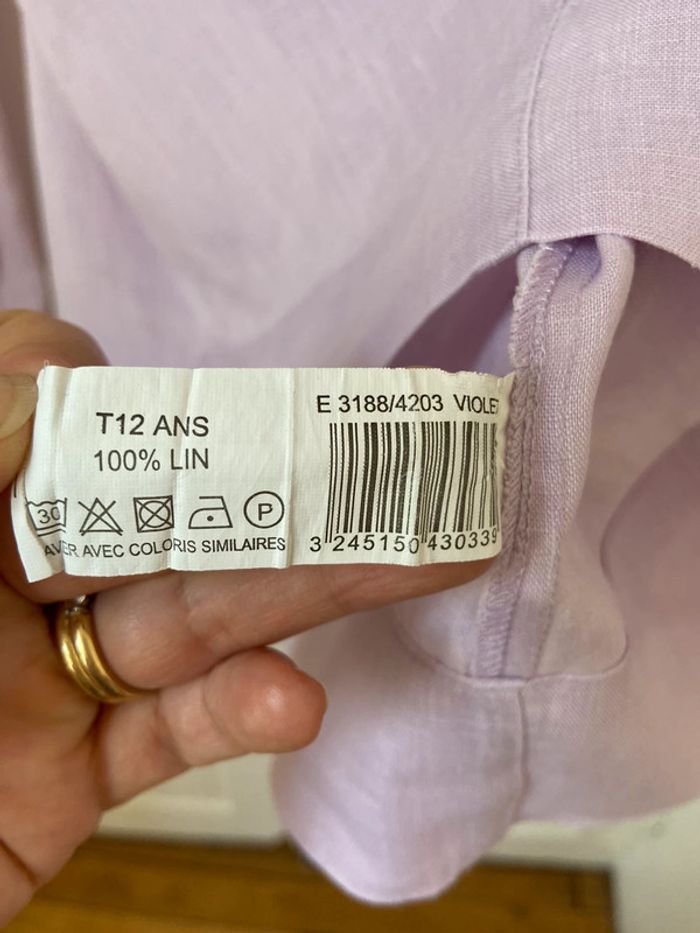 Blouse en lin CFK taille 12 ans - photo numéro 8