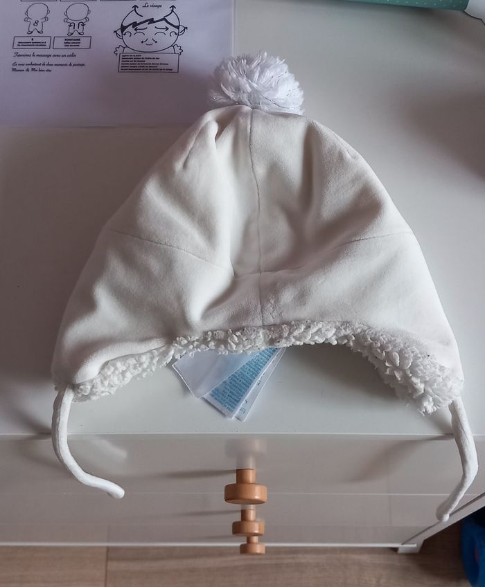 Bonnet blanc 0-6 mois - photo numéro 2