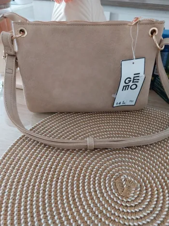 Sac bandoulière beige