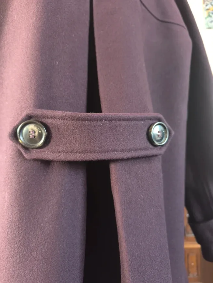 Magnifique manteau laine couleur prune - photo numéro 7