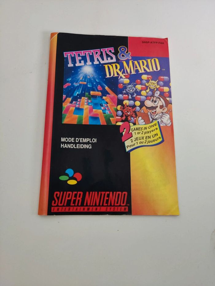 Tetris & Dr Mario / Super Nintendo snes / pal / fr / fah complet - photo numéro 4
