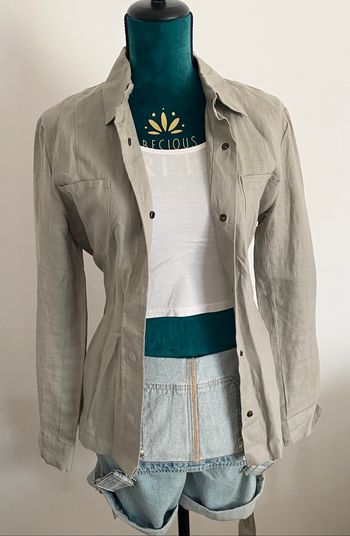 Veste Automne Lin Grise  Autre Ton
