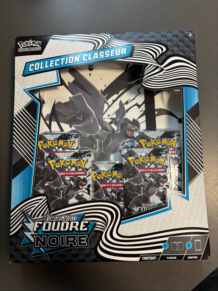 Pokémon - Écarlate et Violet – Coffret classeur Foudre Noire EV10.5 (5 boosters)