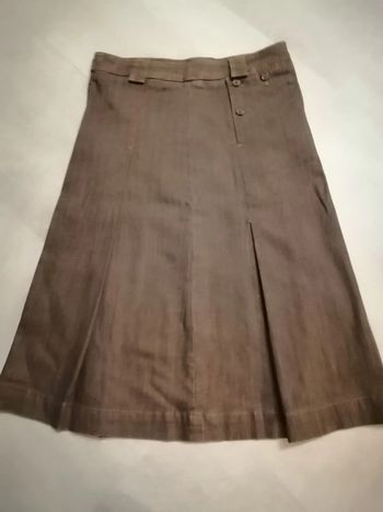 Jupe marron en jean Taille 38 Manoukian