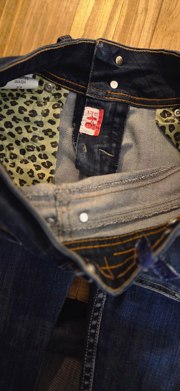 Jean slim Le Temps des Cerises – Taille 27 (équiv. 36/38) – Délavage brut – Excellent état - photo numéro 9