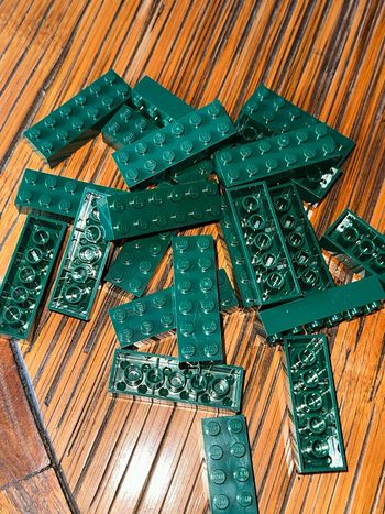 20 Brick 2x6 Lego ref 2456 couleur Dark Green