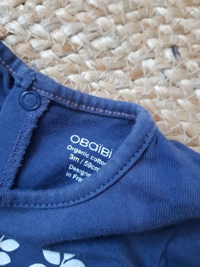 Tee-shirt manches longues Obaïbi 3 mois - photo numéro 3
