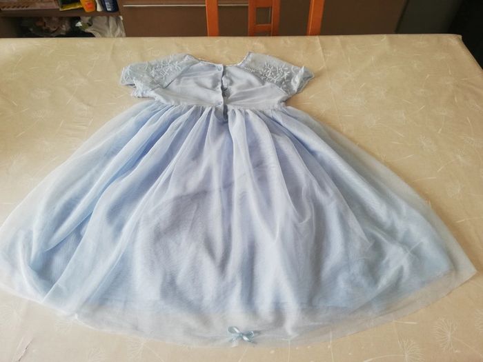 Robe manches courtes turquoise tulles sur la jupe 9/10 ans H&M - photo numéro 5