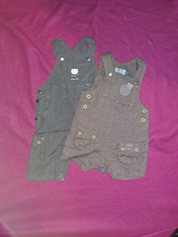 Lot de 2 salopettes 3 mois