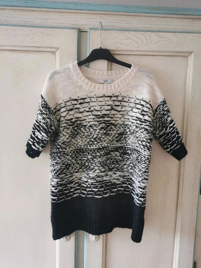 Pull laine noir et blanc Suncoo - photo numéro 5