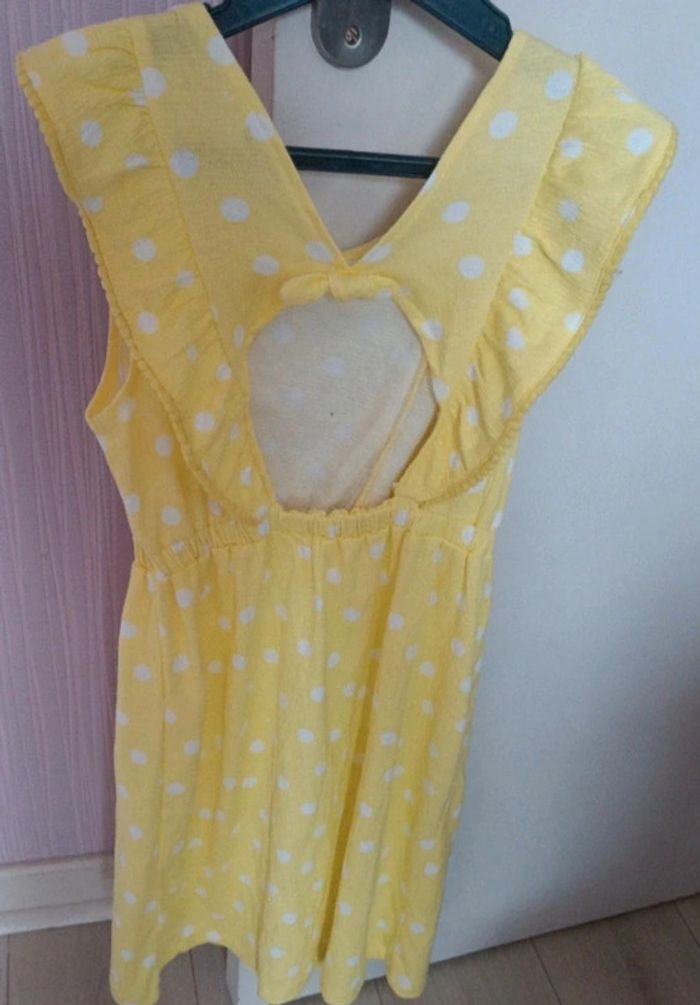 Robe jaune à pois 12 ans - photo numéro 3