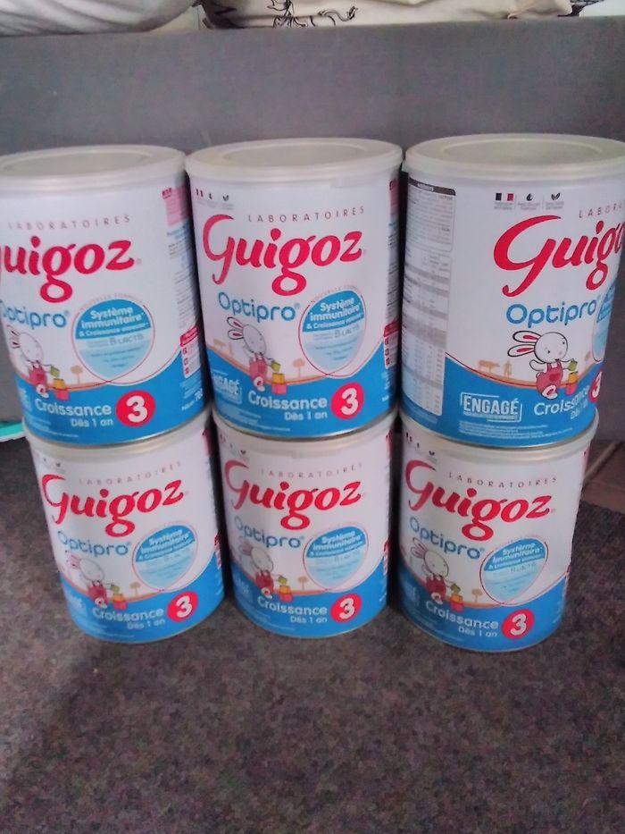 Lot 6 boîtes guigoz optipro 3