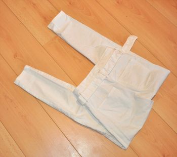 Bershka jeans blanc ceinture t.34/XS tb état