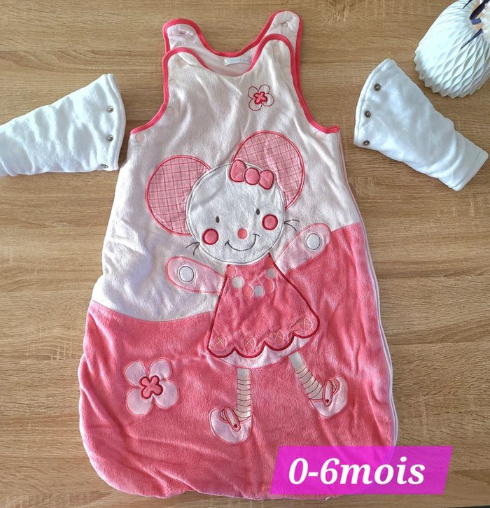 Gigoteuse velour souris 0-6mois