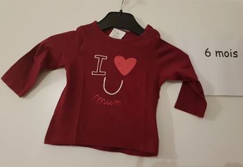 T-shirt ml I love you 6 mois